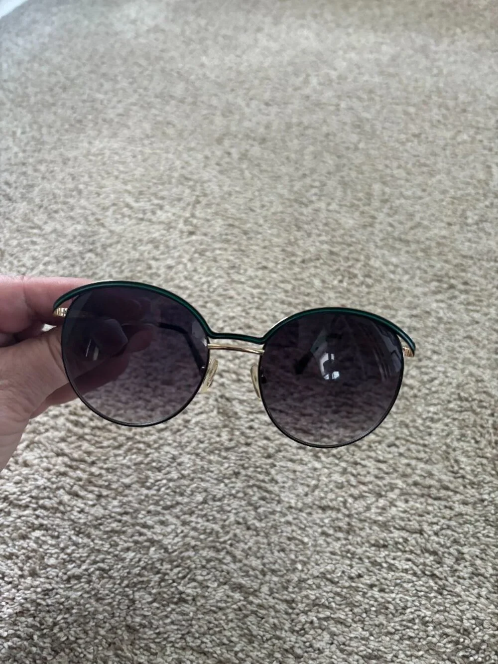 EUC Balmain black/green/gold sunglasses  BL 2529B